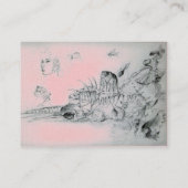 Carte De Visite COQUILLES Saint-Pierre Papier Rose (Dos)