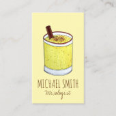 Carte De Visite Coquito Portoricain Eggnog Bartender Mixologue (Devant)