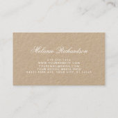 Carte De Visite Corail d'aquarelle de Papier d'emballage floral (Dos)