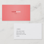 Carte De Visite Corail léger (Devant / Derrière)