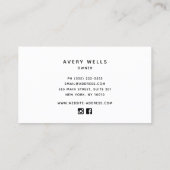 Carte De Visite Corail rose rouge Nautique (Dos)