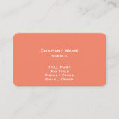 Carte de visite corail simple (Devant)