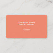 Carte de visite corail simple (Dos)