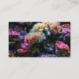 Carte De Visite Corail tropical sous-marin de couleur arc-en-ciel