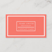 Carte De Visite Corail vivant simple et moderne (Devant)