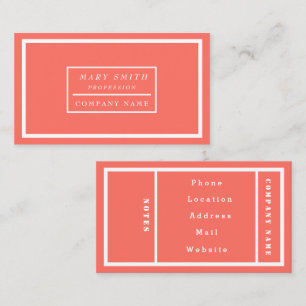 Carte De Visite Corail vivant simple et moderne