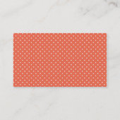 Carte De Visite Coral Chevron et Polka Dot (Dos)
