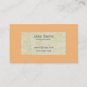Carte De Visite Coral et texture de papier fait main stylé