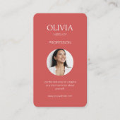 Carte De Visite Coral Photo Social QR Code (Devant)