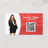 Carte De Visite Coral professionnel Faux Parties scintillant perso (Devant)