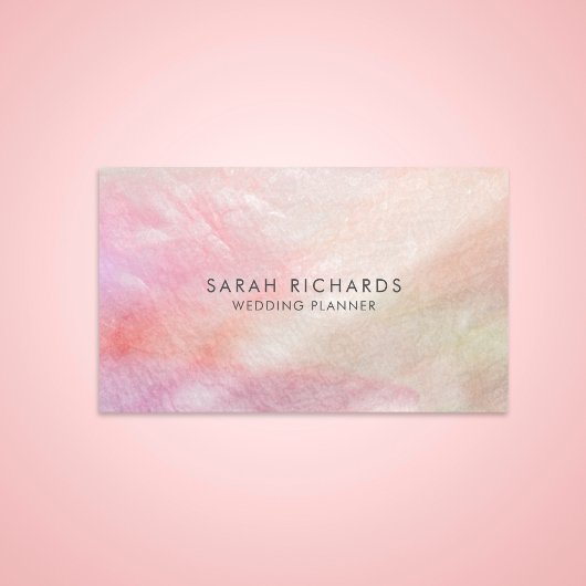 Carte De Visite Coral rose Mère Pearl Élégant