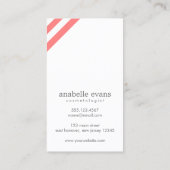 Carte De Visite Coral rose moderne Coeur et torchons (Dos)