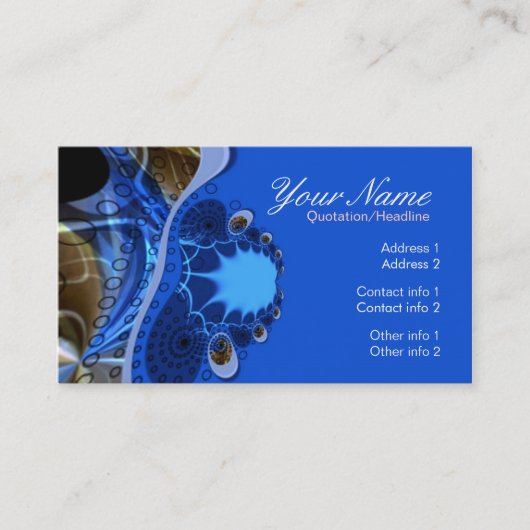 Carte de visite coraux fractals (Devant)