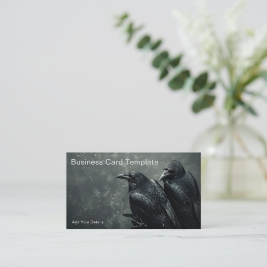 Carte de visite Corbeau (Debout devant)