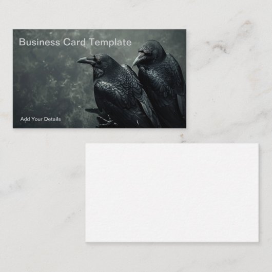 Carte de visite Corbeau (Devant / Derrière)
