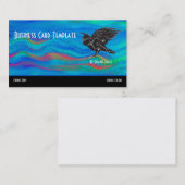 Carte de visite corbeau d'oiseaux noirs (Devant / Derrière)