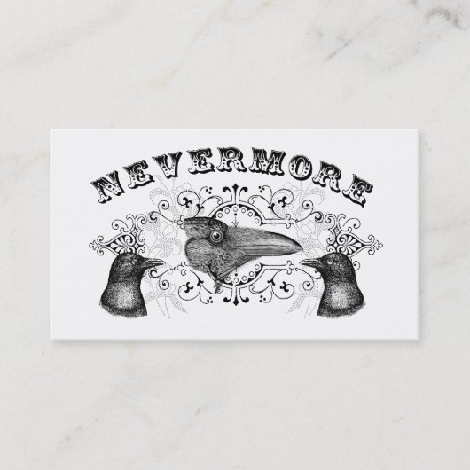 Carte De Visite Corbeau et corbeaux (Devant)