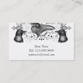 Carte De Visite Corbeau et corbeaux Profil gothique (Dos)
