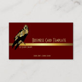 Carte de visite Corbeau Oiseau Noir Doré (Devant)