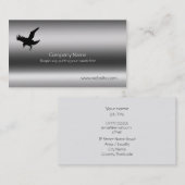 Carte De Visite Corbeau ou corneille à effet métallique (Devant / Derrière)