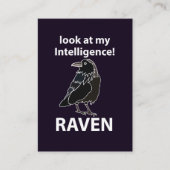 Carte De Visite Corbeau Regarde Mon Intelligence Corbeau (Devant)