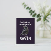 Carte De Visite Corbeau Regarde Mon Intelligence Corbeau (Debout devant)