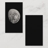 Carte De Visite Corbeaux gothiques Lune Silhouette (Devant / Derrière)