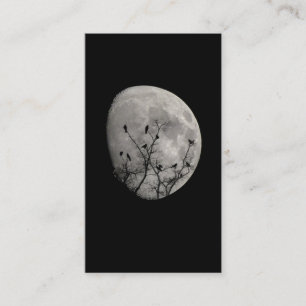 Carte De Visite Corbeaux gothiques Lune Silhouette