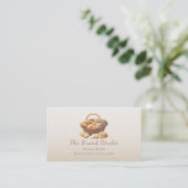 Carte De Visite Corbeille de pain artisanal (Debout devant)