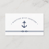 Carte De Visite Corde nautique et Ancre (Devant)