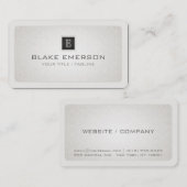 Carte De Visite Cordes arrondies Monogramme professionnel personna (Devant / Derrière)