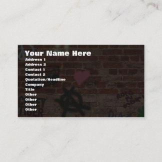 Carte De Visite Corey Tiger 80s Graffiti mural vintage