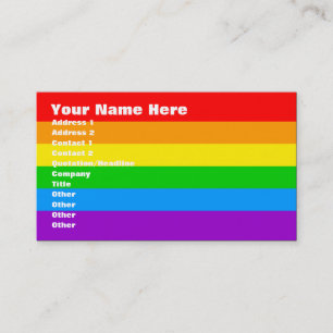 Carte De Visite Corey Tiger 80s Rétro Arc-en-ciel