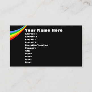 Carte De Visite Corey Tiger 80s Rétro Arc-en-ciel