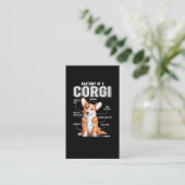 Carte De Visite Corgi Anatomie Funny Chien (Debout devant)