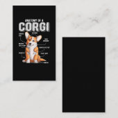 Carte De Visite Corgi Anatomie Funny Chien (Devant / Derrière)