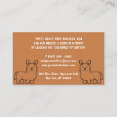 Carte De Visite Corgi gallois de chien orange (Dos)