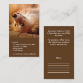 Carte De Visite Corgi personnalisable (Devant / Derrière)