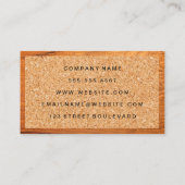 Carte De Visite Cork | Grain de bois (Dos)