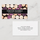 Carte De Visite Corks à vin empilés (Devant / Derrière)