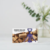 Carte De Visite Corks | Raisins d'ouverture de vin (Debout devant)