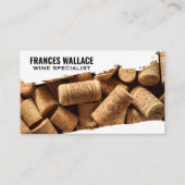 Carte De Visite Corks | Verre et bouteille de vin (Devant)