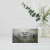 Carte De Visite Corneille Et Lune (Debout devant)