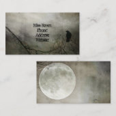 Carte De Visite Corneille Et Lune (Devant / Derrière)