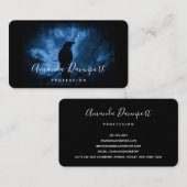 Carte De Visite Corneille noire avec runes style gothique foncé (Devant / Derrière)