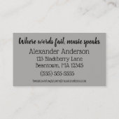 Carte De Visite Cornemuses de Beantown (Dos)