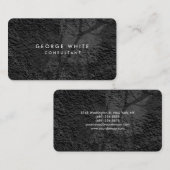 Carte De Visite Corner arrondi gris noir Motif professionnel (Devant / Derrière)