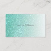 Carte De Visite Cornet de crème glacée sur le gradient turquoise (Dos)