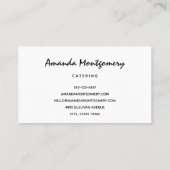 Carte De Visite Cornucopia Autumn Harvest Table du chef (Dos)