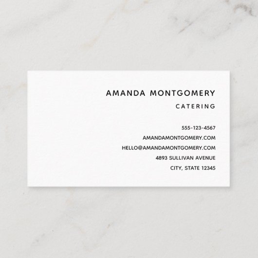 Carte De Visite Cornucopia Autumn Harvest Table du chef (Dos)